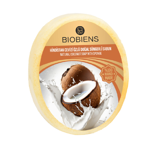 BioBiens Hindistan Cevizi �zl� Do�al S�ngerli Sabun 135gr