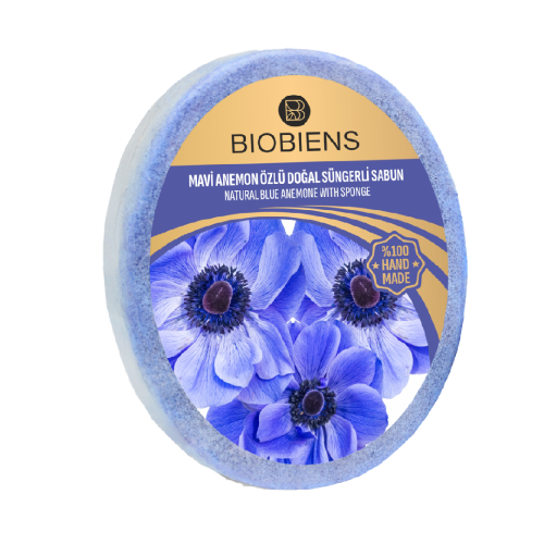 BioBiens Mavi Anemon �zl� Do�al S�ngerli Sabun 135gr